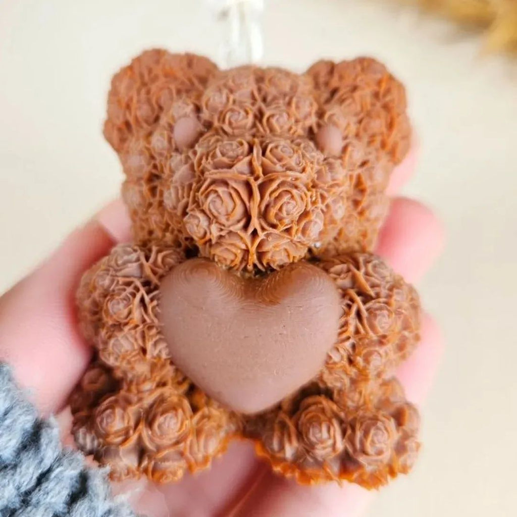 Handmade Teddy Bear Candle Set of 4- Scented Candles for Valentine's Day & Teddy Day Decor