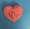 Heart Shaped in Hand Holding Couple Romantic Candle