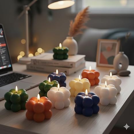 Bubble Cube Soy Wax Candle